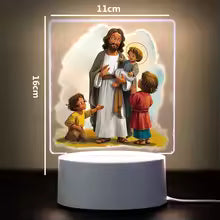 Lámpara LED Religiosa a color 3D – Luz de fe y amor 🕊️