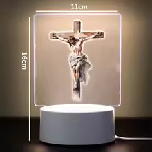 Lámpara LED Religiosa a color 3D – Luz de fe y amor 🕊️