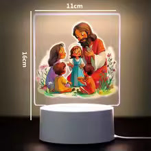 Lámpara LED Religiosa a color 3D – Luz de fe y amor 🕊️