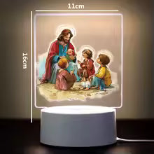 Lámpara LED Religiosa a color 3D – Luz de fe y amor 🕊️