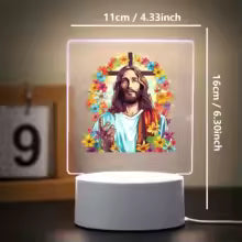 Lámpara LED Religiosa a color 3D – Luz de fe y amor 🕊️
