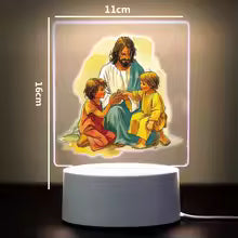 Lámpara LED Religiosa a color 3D – Luz de fe y amor 🕊️