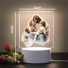 Lámpara LED Religiosa a color 3D – Luz de fe y amor 🕊️