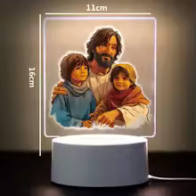 Lámpara LED Religiosa a color 3D – Luz de fe y amor 🕊️