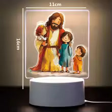 Lámpara LED Religiosa a color 3D – Luz de fe y amor 🕊️