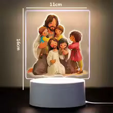Lámpara LED Religiosa a color 3D – Luz de fe y amor 🕊️