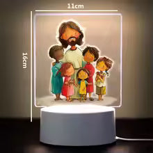 Lámpara LED Religiosa a color 3D – Luz de fe y amor 🕊️