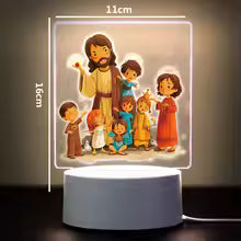 Lámpara LED Religiosa a color 3D – Luz de fe y amor 🕊️