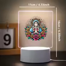 Lámpara LED Religiosa a color 3D – Luz de fe y amor 🕊️