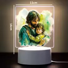 Lámpara LED Religiosa a color 3D – Luz de fe y amor 🕊️