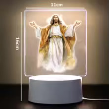 Lámpara LED Religiosa a color 3D – Luz de fe y amor 🕊️