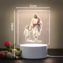 Lámpara LED Religiosa a color 3D – Luz de fe y amor 🕊️
