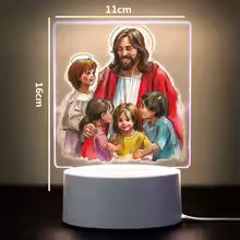 Lámpara LED Religiosa a color 3D – Luz de fe y amor 🕊️