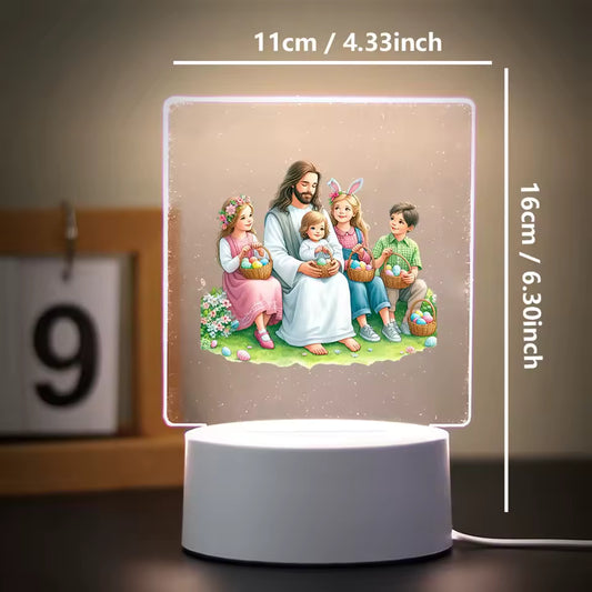 Lámpara LED Religiosa a color 3D – Luz de fe y amor 🕊️