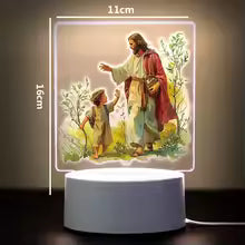 Lámpara LED Religiosa a color 3D – Luz de fe y amor 🕊️