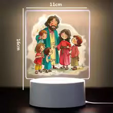 Lámpara LED Religiosa a color 3D – Luz de fe y amor 🕊️