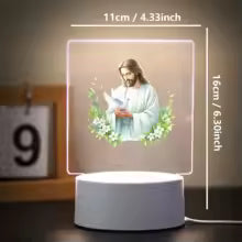 Lámpara LED Religiosa a color 3D – Luz de fe y amor 🕊️